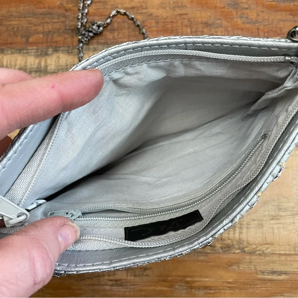 Y&S Chain Bag Silver Purse Vintage feminine prom Wedding formal